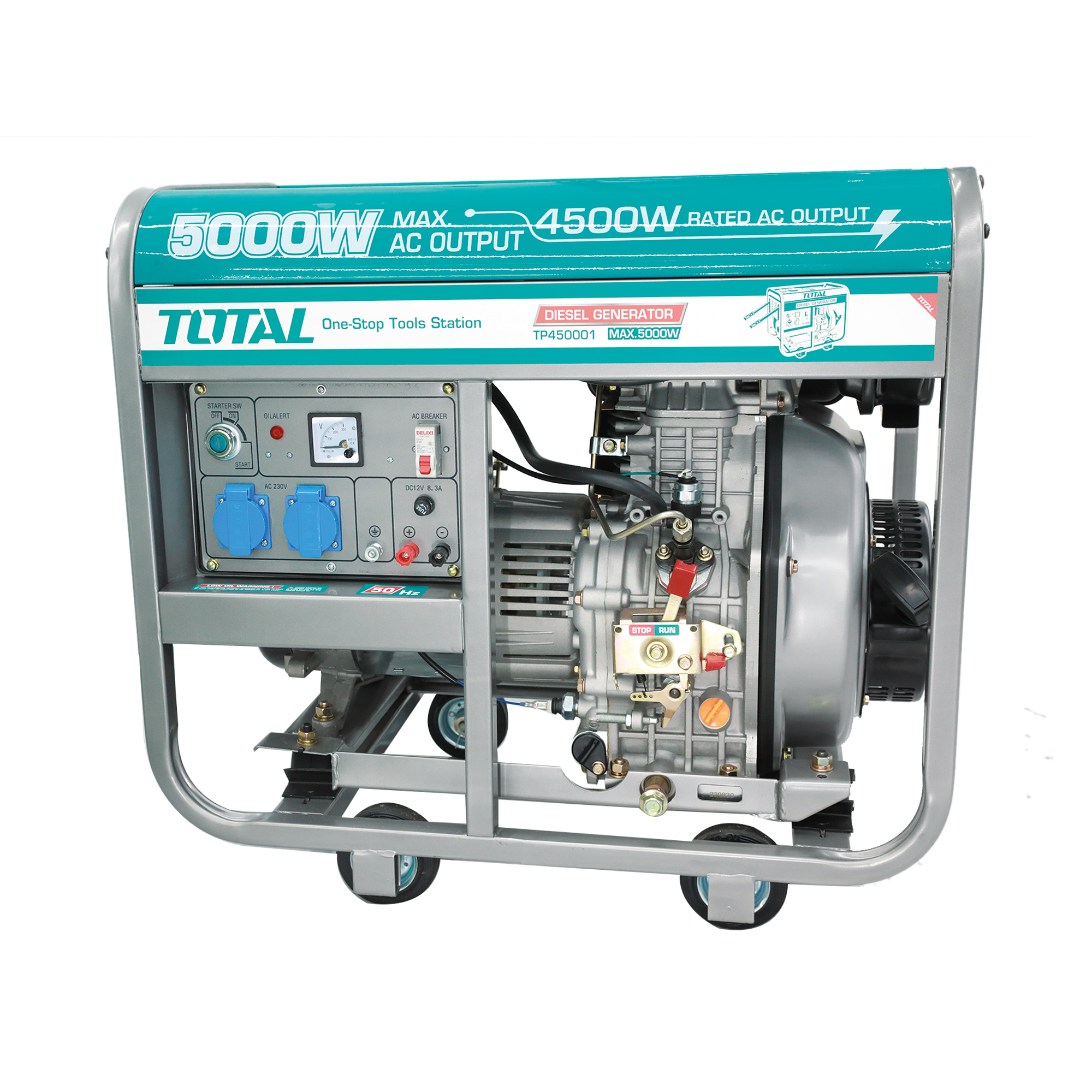 OPEN portable diesel GENERATOR 5.0 kW - Single-phase TP450001 | 5.0 kW
