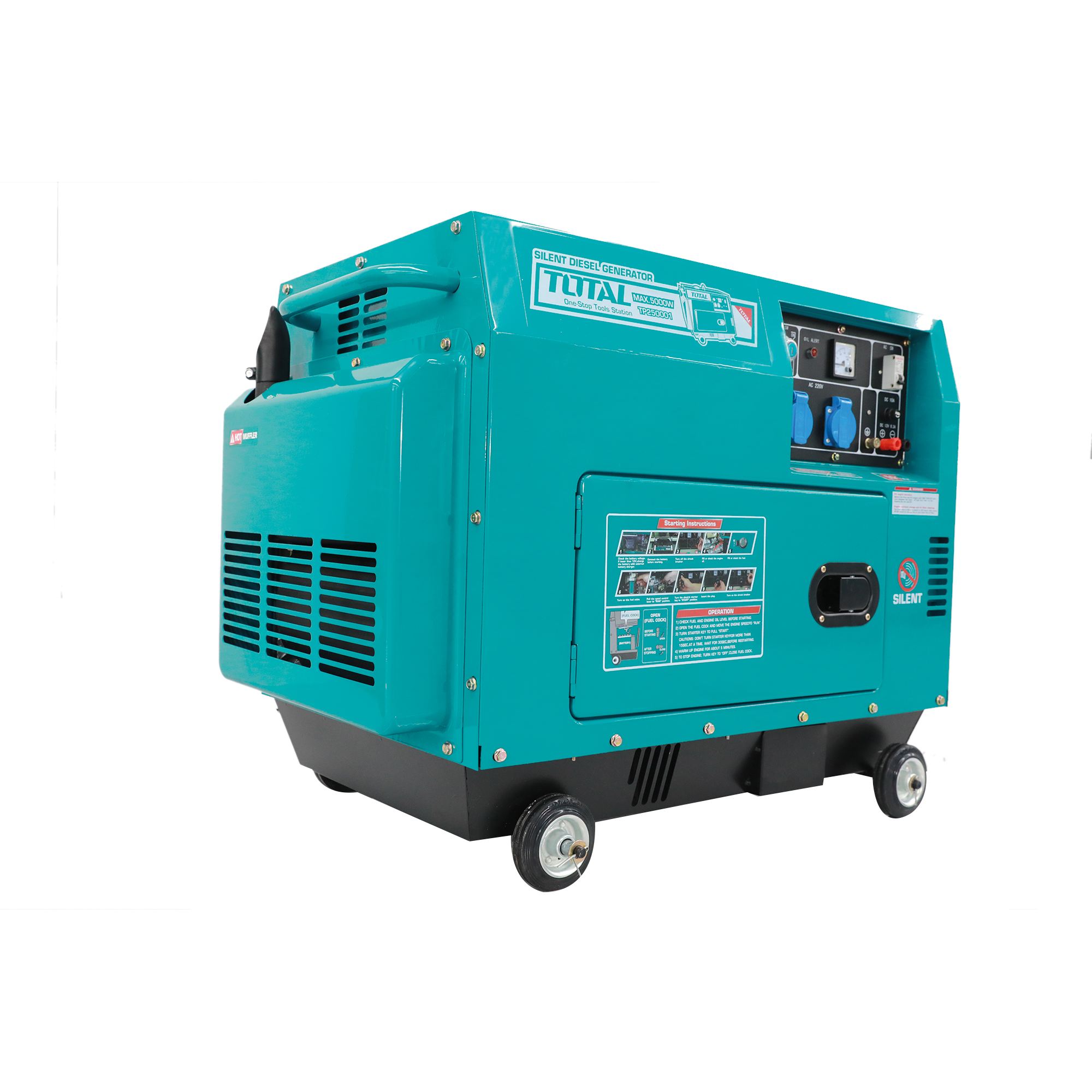 SOUNDPROOFED diesel GENERATOR 5.0 kW - Three-phase ATS TP250003-1 | 5.0 kW
