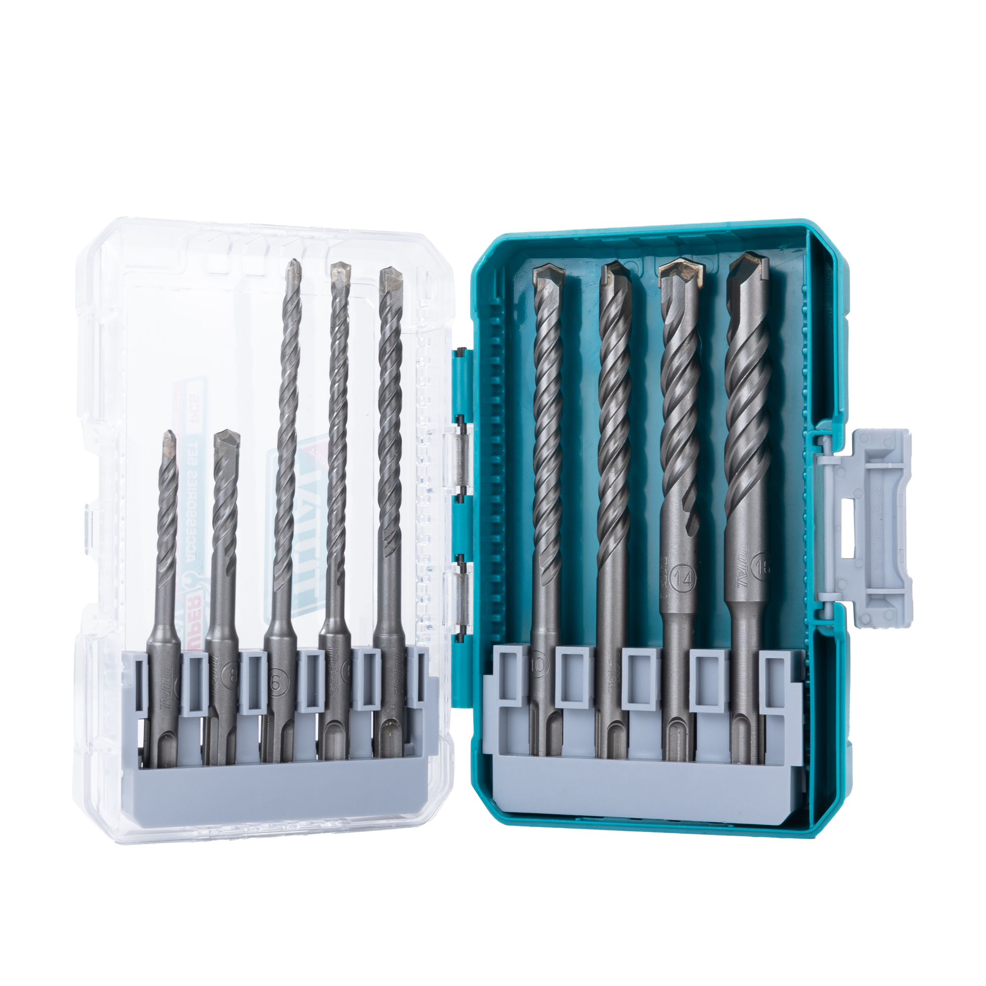 Set of 9 SDS Plus concrete drill bits TACSDL30906