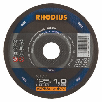 RHODIUS |Steel cut-off disc Ø 125 mm Rhodius XT77