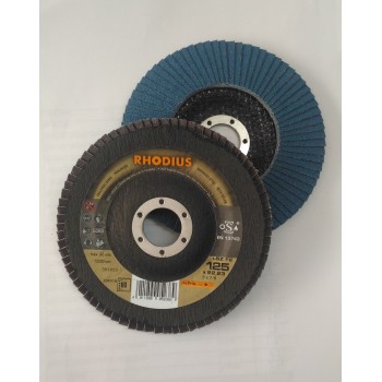 RHODIUS |Angled flap disc for steel and stainless steel Ø 125 mm Rhodius LS