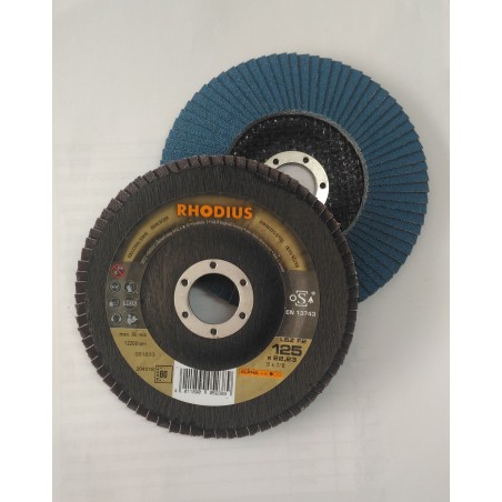 Flap disc for stainless steel Ø 125 mm Rhodius LSZ F2