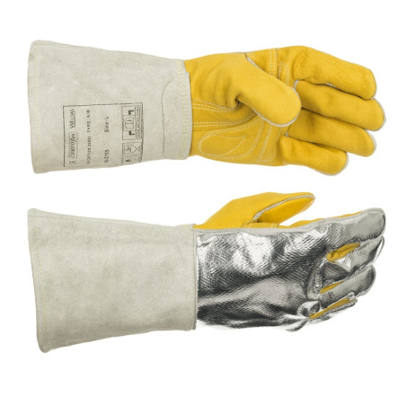 Welder gloves Wedas 10-2755-XL reinforced with aluminized back