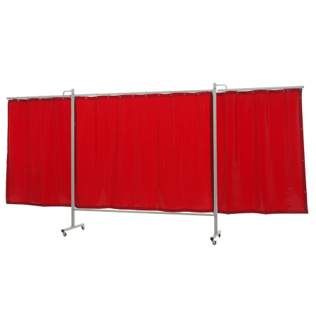 Folding triptych welding protection screen