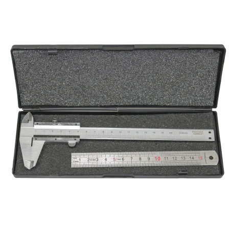 Polished steel vernier caliper