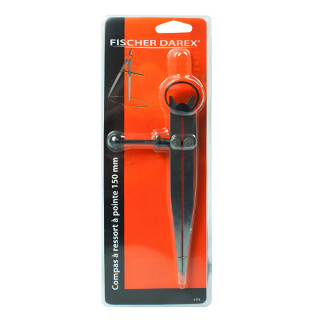 Spring-loaded divider compass
