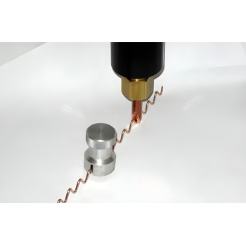 Magnetic support for holding corrugated wire before welding