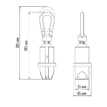 55 mm pulling clamp