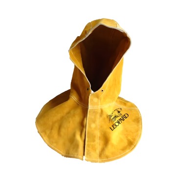 Split leather welder protection hood