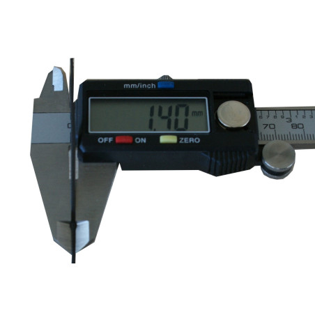 Polished steel caliper