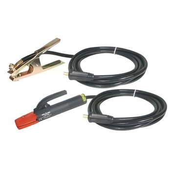 Electrode holder + earth clamp Lincoln accessory kit - 9 mm connector
