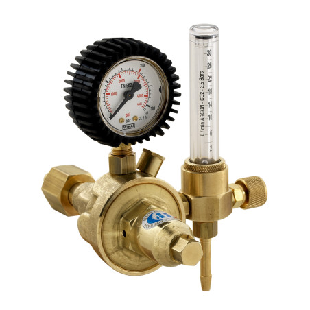 Column pressure regulator for Argon and Argon +CO² gas