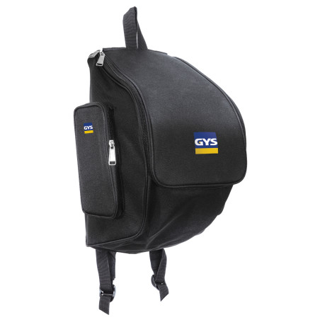 Backpack for transport and protection of welding helmet