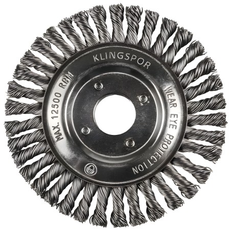 KLINGSPOR - Circular brush Ø 125 mm twisted wire - BRP 600Z