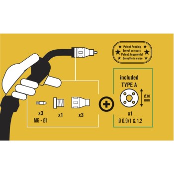 GYS - gasless welding kit for 250 A torch and type A roller