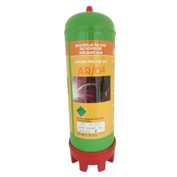 Disposable gas cylinder Argon + O²