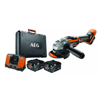 AEG 125 mm cordless angle grinder 18 V in case BEWS18-125BL-502C