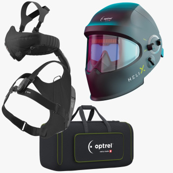 Pack SWISS AIR + Helix CLT black welding helmet