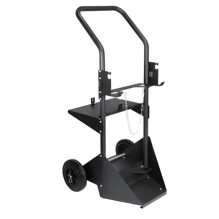 Trolley for welding machine or TIG + gas cylinder up to 4 m3
