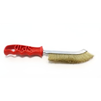 Welding brush plastic handle  brass-coated steel brush