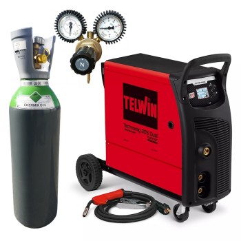 PACK: Telwin Dual 225 welding machine + Regulator + Gas