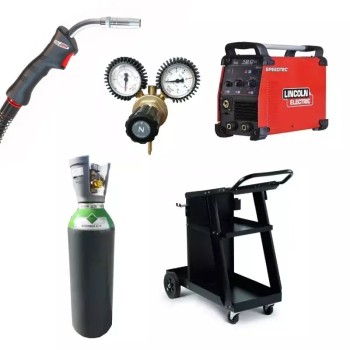 PACK: LINCOLN 180C welding machine + 3 m torch + Regulator + Gas + Cart