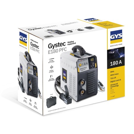 GYSTEC E180 PFC MMA Welding Machine with case
