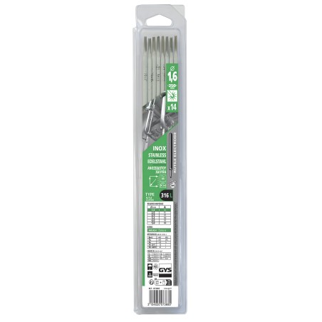 Pack of 14 STAINLESS STEEL 316L electrodes Ø 1.6 mm GYS