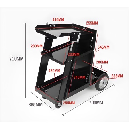SOUDEXPERT trolley for MIG-TIG welding machine