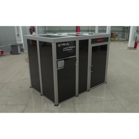 Class 4 laser welding booth - 3x2m with hinged door