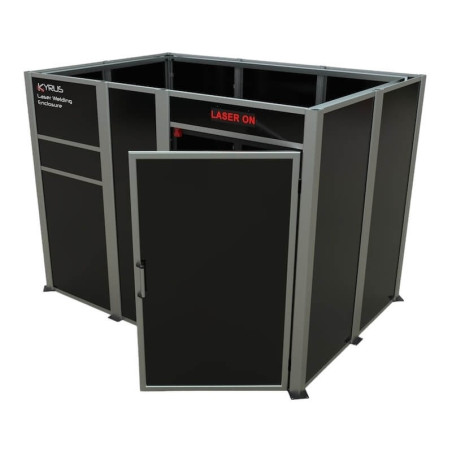 Class 4 laser welding booth - 3x2m with hinged door
