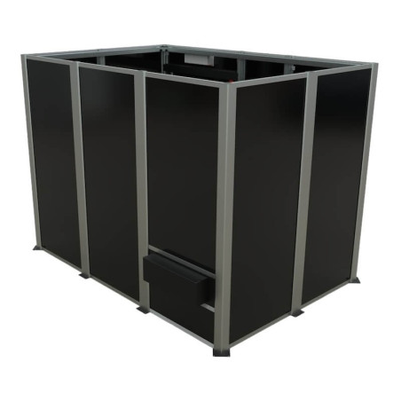 Class 4 laser welding booth - 3x2m with hinged door