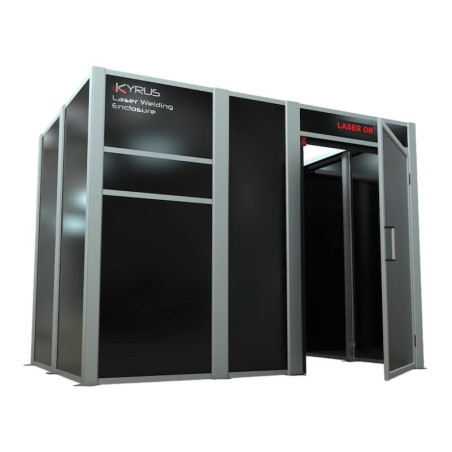 Class 4 laser welding booth - 3x2m with hinged door