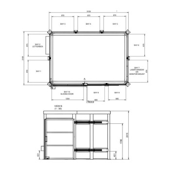 Class 4 laser welding booth - 3x2m with sliding door