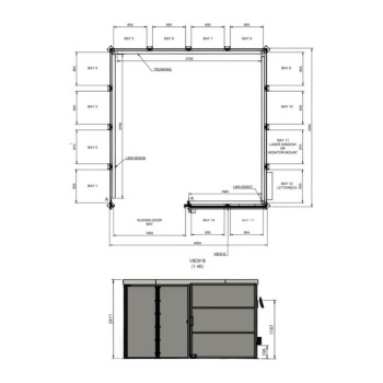 Class 4 laser welding booth - 4x4m with sliding door