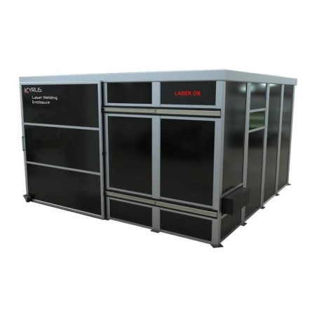 Class 4 laser welding booth - 4x4m with sliding door