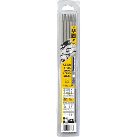Pack of 11 rutile STEEL electrodes Ø 2.5 mm GYS