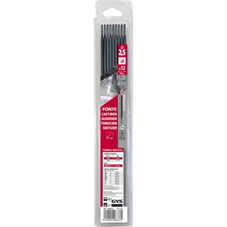 CAST IRON Electrodes Diam. 2.5mm (Blister 12 pieces)