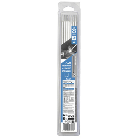 7 electrodes 2.5mm for ALUMINIUM welding GYS