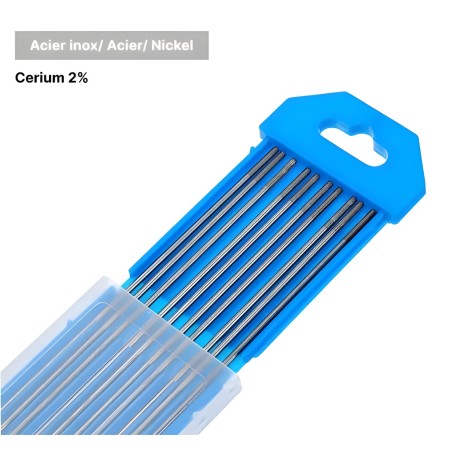 Cerium 2% Tungsten Electrodes (Grey) - Ø2.4x150 mm (x10)