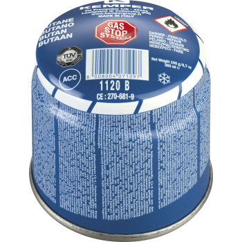 Pierceable butane/propane gas cartridge - 360 ml