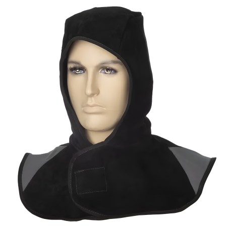 Black split leather hood XL - €25.32