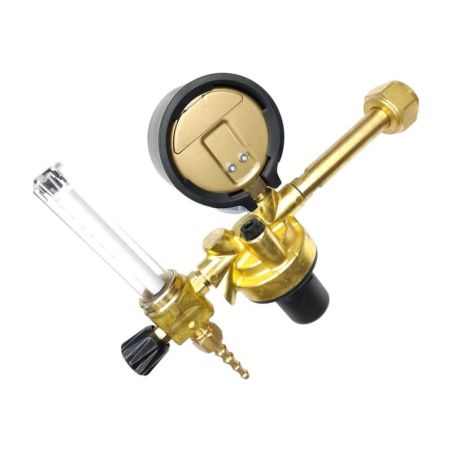 Regulator with flow meter and column for refillable cylinder
