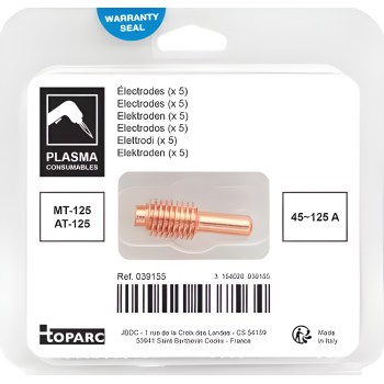 5 electrodes 45/125 A for plasma torch MT-125 / AT-125