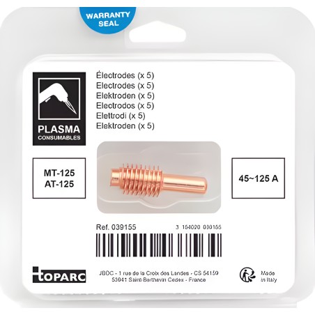5 electrodes 45/125 A for plasma torch MT-125 / AT-125