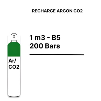 Argon CO2 Gas Cylinder Refill - B5 - 1m³