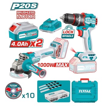 Hammer Drill + Brushless Angle Grinder Battery Pack TCKLI20273E | 20 V