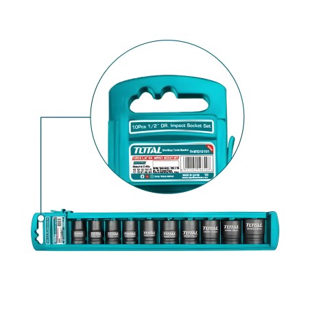 Set of 10 Sockets 1/2''  THISTD12101 | CrMo - Chrome-Molybdenum