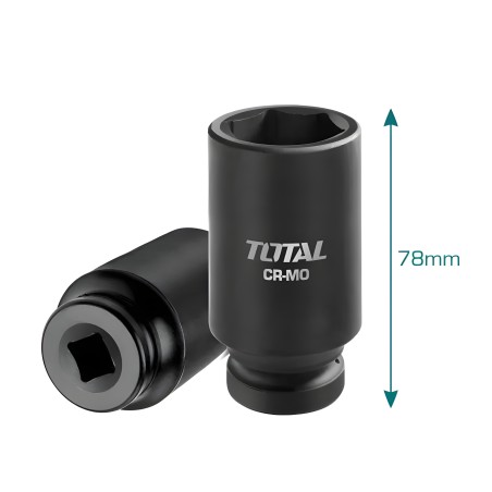 Set of 10 Long Sockets 1/2''  THKISD12102L | CrMo - Chrome-Molybdenum