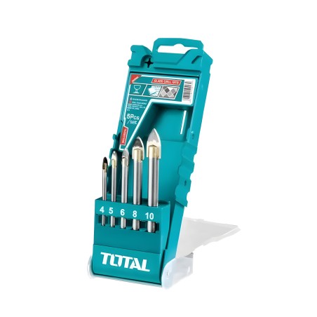 Set of 5 drill bits for glass TACSD7256 | HSS